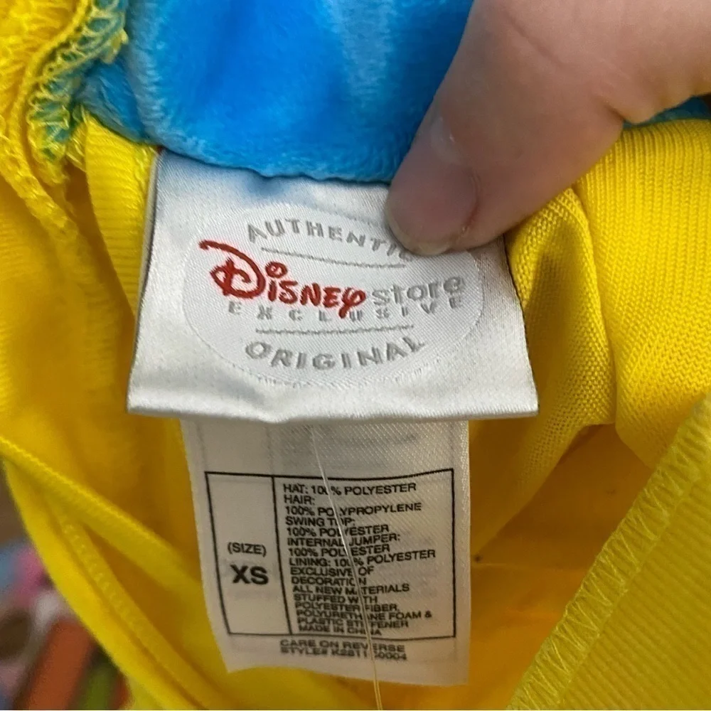 Disney Jojo’s Circus Clown Costume XS 4/5 Halloween Dress Up Play Hat Yellow